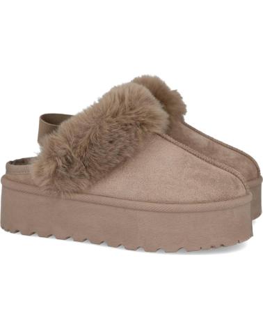 Tamancos de Mulher L&R SHOES LR SHOES 2MO-P7721-03 ZUECO AUSTRALIANO PELO MUJER PLATAFORM TAUPE
