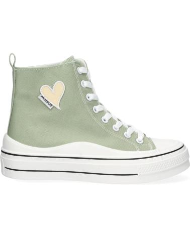 Sneaker für Damen PUNTOSALAO ZAPATILLAS LONA ALTAS ABOTINADAS COLOR VERDE MUJER LHD-85 VARIOS COLORES