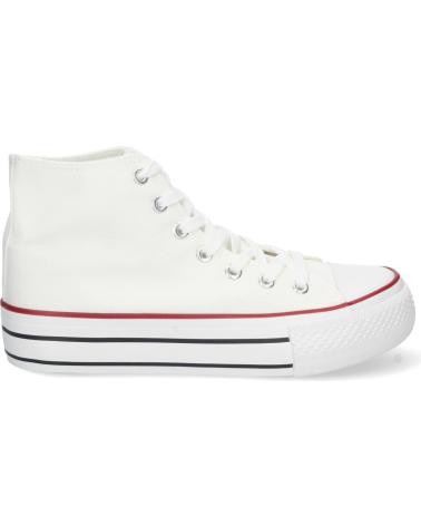 Woman Trainers PUNTOSALAO ZAPATILLAS ABOTINADAS DOBLE SUELA ESTILO BAMBA EN LONA MUJER VARIOS COLORES