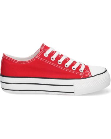 Woman Trainers PUNTOSALAO ZAPATILLAS PLANAS DOBLE SUELA ESTILO BAMBA EN LONA MUJER ROJ VARIOS COLORES