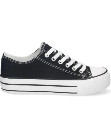 Sportivo per Donna PUNTOSALAO ZAPATILLAS PLANAS DOBLE SUELA ESTILO BAMBA EN LONA MUJER NEG VARIOS COLORES