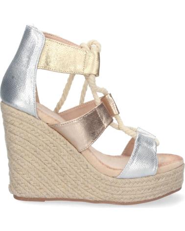 Sandalen für Damen PUNTOSALAO SANDALIA PLATEADA CASUAL DE CUNA EN YUTE MUJER VARIOS COLORES