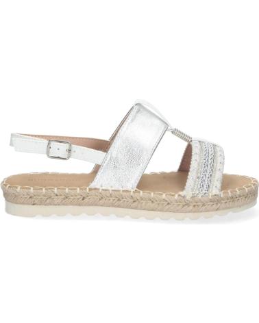Sandalen für Damen PUNTOSALAO SANDALIAS PLATEADAS PLANAS FORRADAS EN YUTE HEBILLA MUJER VARIOS COLORES