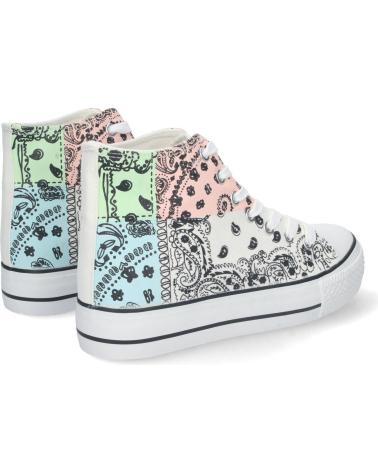 Sneaker für Damen PUNTOSALAO ZAPATILLAS LONA ESTAMPADO AMEBAS MUJER BLANCO VARIOS COLORES