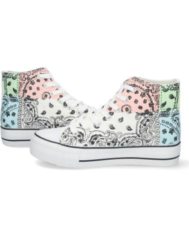 Sneaker für Damen PUNTOSALAO ZAPATILLAS LONA ESTAMPADO AMEBAS MUJER BLANCO VARIOS COLORES