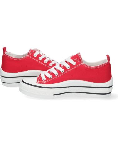 Sneaker für Damen PUNTOSALAO ZAPATILLAS DE LONA MUJER COLOR ROJO VARIOS COLORES