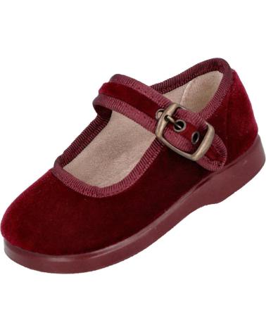 girl shoes L&R SHOES LR SHOES 151-TIFON MERCEDITAS DE TERCIOPELO PARA NINA BURDEOS