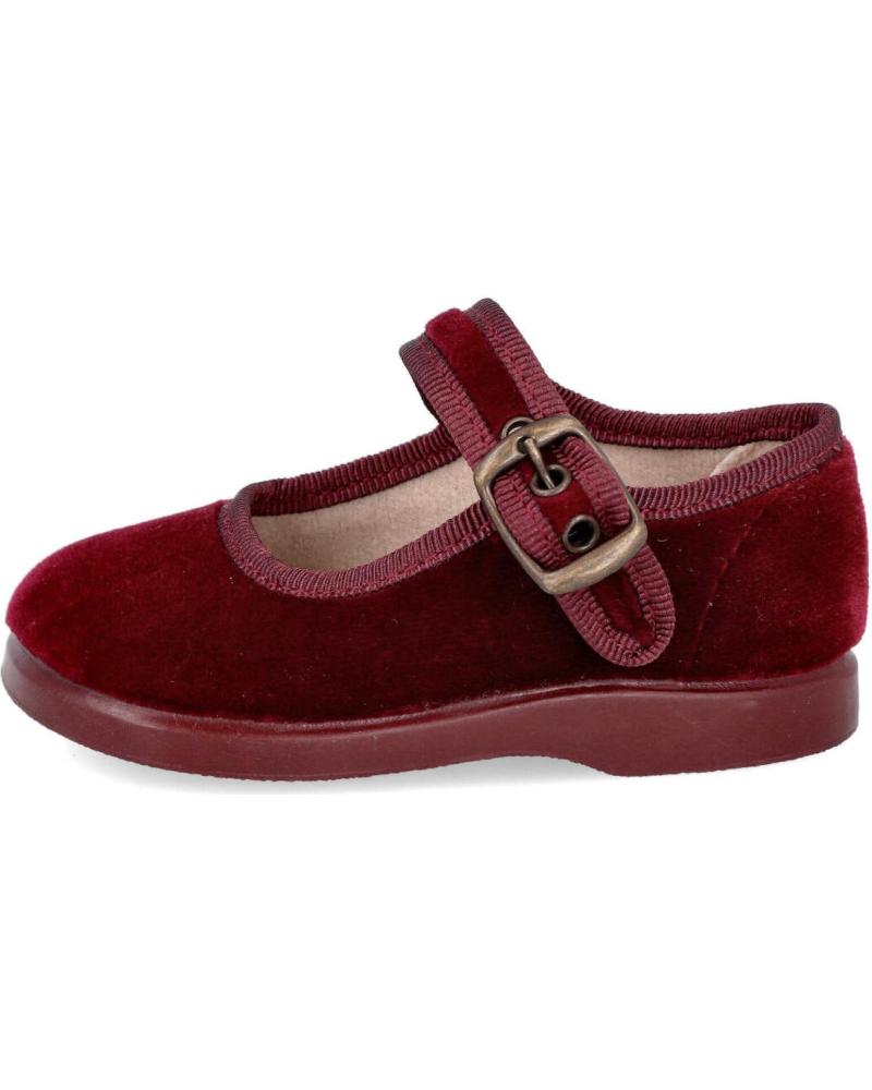 girl shoes L&R SHOES LR SHOES 151-TIFON MERCEDITAS DE TERCIOPELO PARA NINA BURDEOS