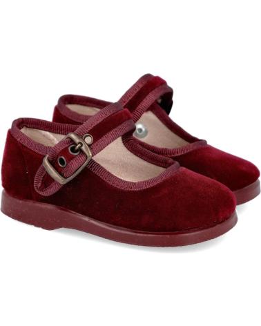 girl shoes L&R SHOES LR SHOES 151-TIFON MERCEDITAS DE TERCIOPELO PARA NINA BURDEOS