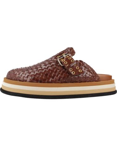 Clogs für Damen PONS QUINTANA ZUECOS MUJER MODELO CAIMAN COLOR MARRON TRENZADO