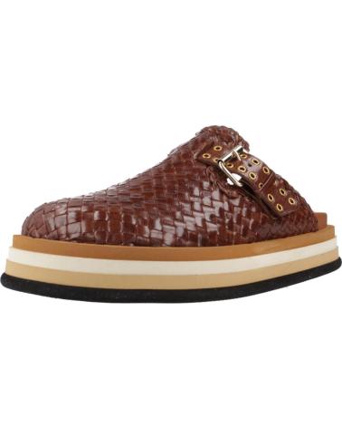 Woman Clogs PONS QUINTANA ZUECOS MUJER MODELO CAIMAN COLOR MARRON TRENZADO