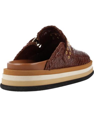 Woman Clogs PONS QUINTANA ZUECOS MUJER MODELO CAIMAN COLOR MARRON TRENZADO