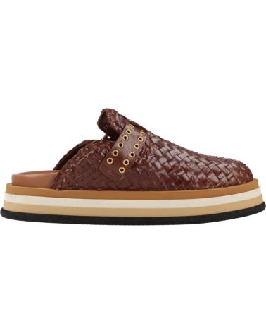 Woman Clogs PONS QUINTANA ZUECOS MUJER MODELO CAIMAN COLOR MARRON TRENZADO