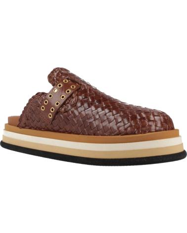 Woman Clogs PONS QUINTANA ZUECOS MUJER MODELO CAIMAN COLOR MARRON TRENZADO