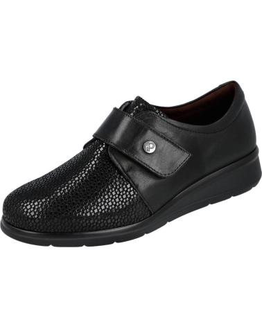 Schuhe für Damen PITILLOS 10010 ZAPATOS PLANOS CON VELCRO DE MUJER NEGRO