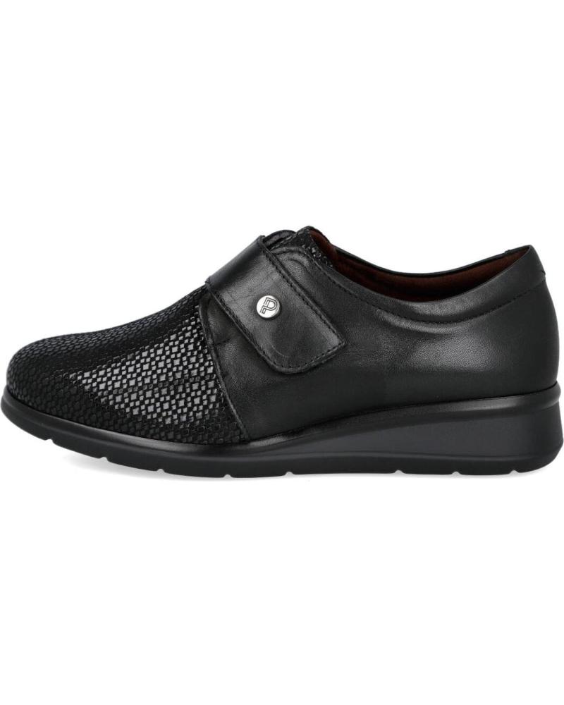 Schuhe für Damen PITILLOS 10010 ZAPATOS PLANOS CON VELCRO DE MUJER NEGRO