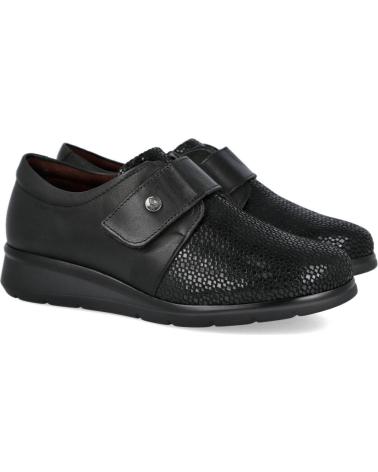 Schuhe für Damen PITILLOS 10010 ZAPATOS PLANOS CON VELCRO DE MUJER NEGRO