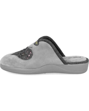 Pantoufles pour Femme DEVALVERDE 1162 ZAPATILLAS DE CASA PARA MUJER GRIS