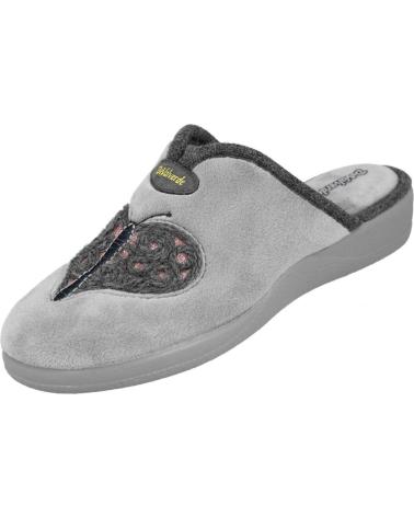 Pantoufles pour Femme DEVALVERDE 1162 ZAPATILLAS DE CASA PARA MUJER GRIS