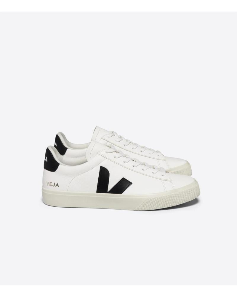 VEJA CAMPO CP0501537A LEDER-SNEAKER WEISS UND SCHWARZ BLANCO Y NEGRO