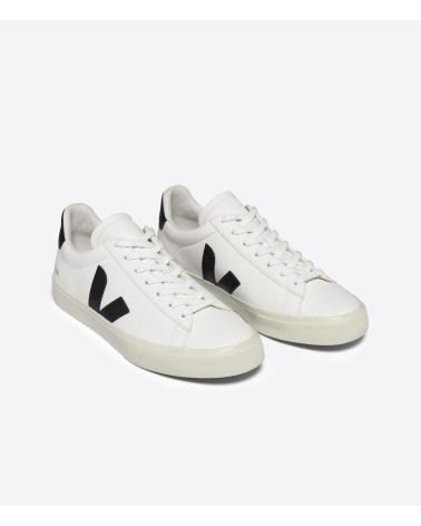 VEJA CAMPO CP0501537A LEDER-SNEAKER WEISS UND SCHWARZ BLANCO Y NEGRO