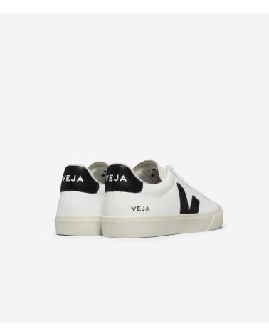 VEJA CAMPO CP0501537A LEDER-SNEAKER WEISS UND SCHWARZ BLANCO Y NEGRO