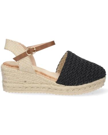 Sandalen für Damen PUNTOSALAO SANDALIAS DE CUNA MEDIA EN YUTE PALA RAFIA MUJER COLOR NEGRO VARIOS COLORES