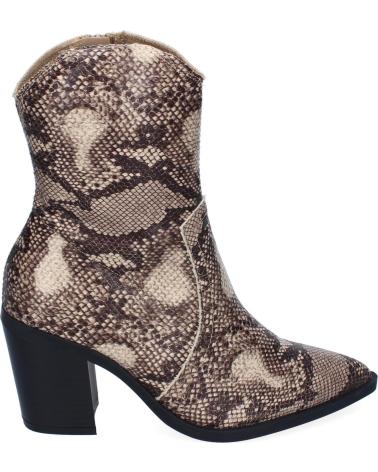 Stivaletti per Donna PUNTOSALAO BOTINES TACON MEDIO ESTILO CAMPERO ESTAMPADO ANIMAL SERPIENT VARIOS COLORES
