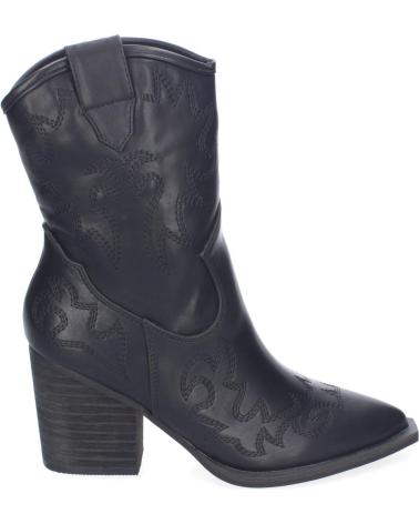Stivaletti per Donna PUNTOSALAO BOTINES ESTILO COWBOY TACON MEDIO PARA MUJER COLOR NEGRO A-2 VARIOS COLORES