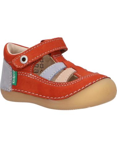 boy Sandals KICKERS 611086-10 SUSHY 92 MARRON BLEU