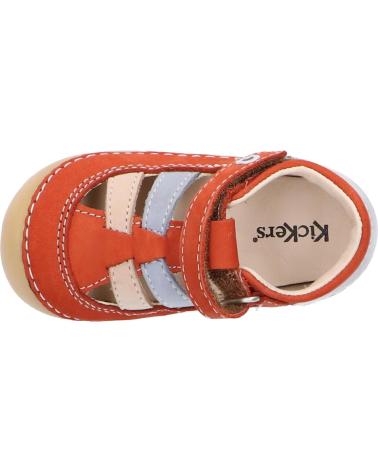 boy Sandals KICKERS 611086-10 SUSHY 92 MARRON BLEU