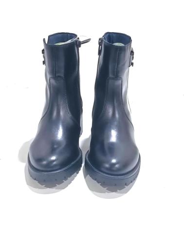 Botines de Mujer CALLAGHAN BOTIN CASUAL DE PIEL CON TACON DE GOMA NEGRO