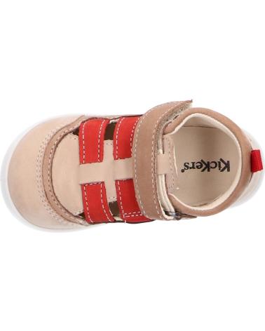 Schuhe für Mädchen und Junge KICKERS 894590-10 KLONY 113 BEIGE ROUGE