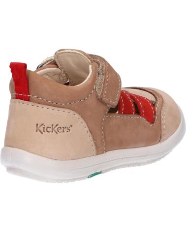 Schuhe für Mädchen und Junge KICKERS 894590-10 KLONY 113 BEIGE ROUGE