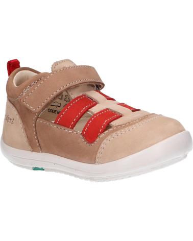 Schuhe für Mädchen und Junge KICKERS 894590-10 KLONY 113 BEIGE ROUGE