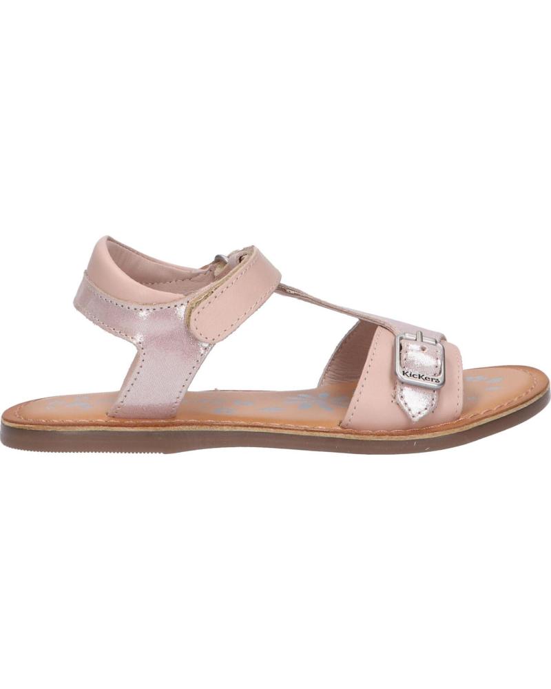 Sandali per Bambina KICKERS 784456-30 DIAZZ COW 131 ROSE CLAIR METALLISE