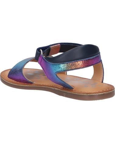Sandali per Bambina KICKERS 784457-30 DIAZZ COW 51 BLEU FONCE METALLISE
