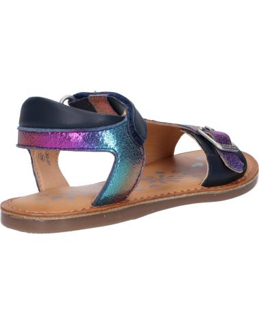 Sandali per Bambina KICKERS 784457-30 DIAZZ COW 51 BLEU FONCE METALLISE