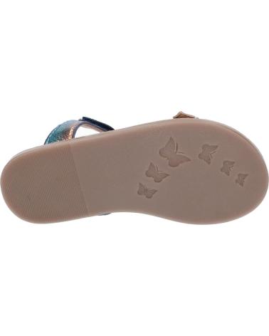 Sandali per Bambina KICKERS 784457-30 DIAZZ COW 51 BLEU FONCE METALLISE
