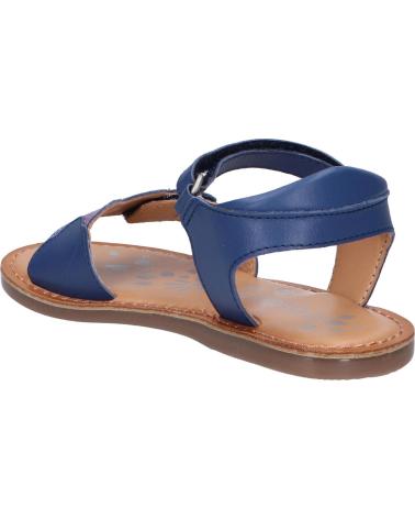 Sandalen für Mädchen KICKERS 858583-30 DYASTAR 51 BLEU FONCE METALLISE