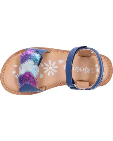 Sandalen für Mädchen KICKERS 858583-30 DYASTAR 51 BLEU FONCE METALLISE