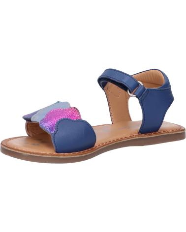 Sandalen für Mädchen KICKERS 858583-30 DYASTAR 51 BLEU FONCE METALLISE