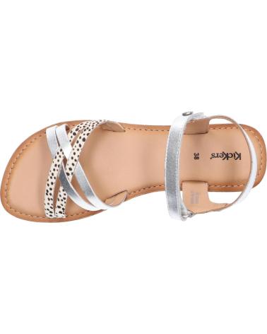 Sandalen für Damen und Mädchen KICKERS 858655-30 BETTERNEW 33 BLANC ARGENT