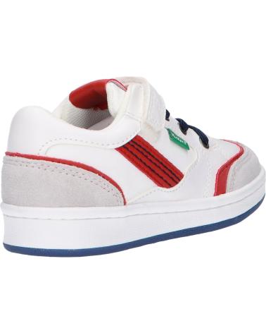 Sapatilhas de Menina e Menino KICKERS 858805-30 BISCKUIT 32 BLANC ROUGE