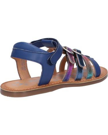 Sandalen für Mädchen und Junge KICKERS 894651-30 DIVETA 51 BLEU FONCE METALLISE