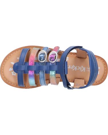Sandalen für Mädchen und Junge KICKERS 894651-30 DIVETA 51 BLEU FONCE METALLISE