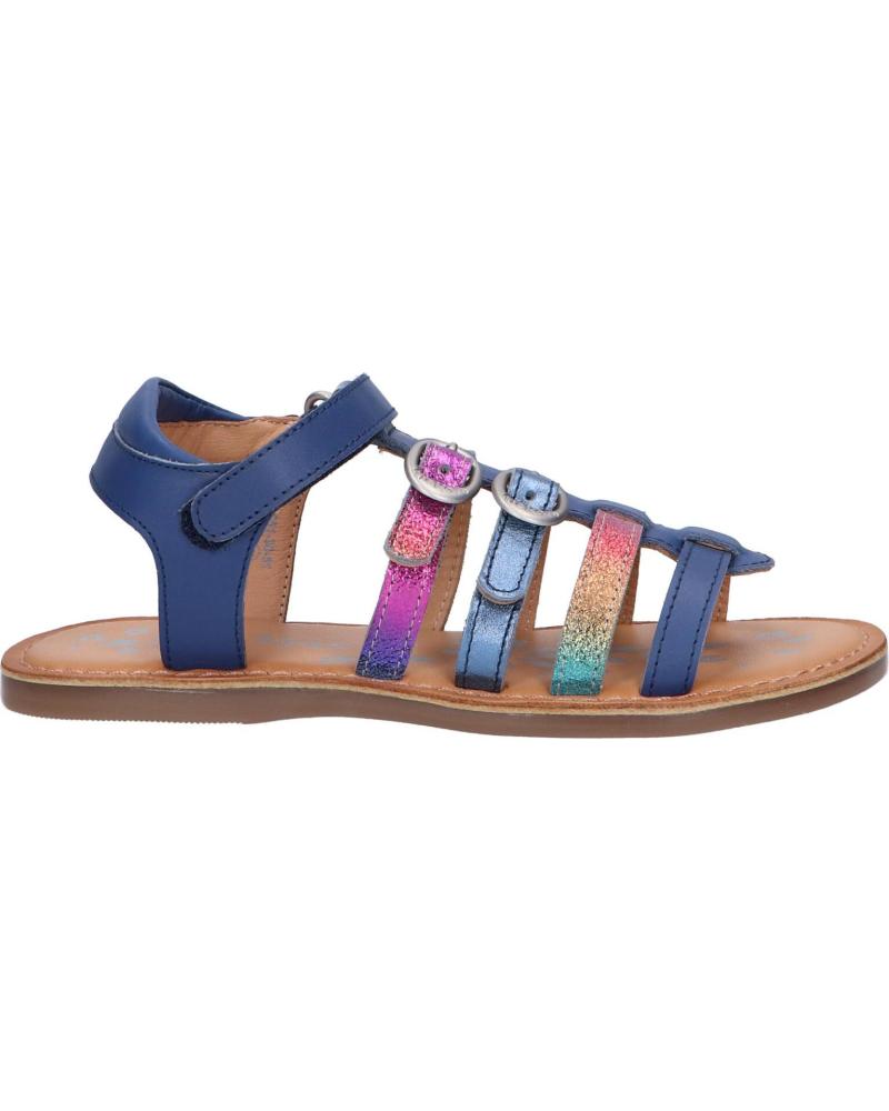 Sandalen für Mädchen und Junge KICKERS 894651-30 DIVETA 51 BLEU FONCE METALLISE