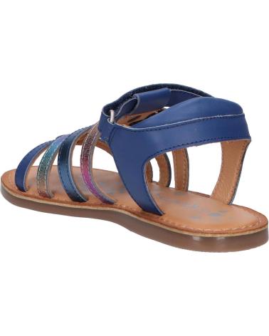 Sandalen für Mädchen und Junge KICKERS 894651-30 DIVETA 51 BLEU FONCE METALLISE