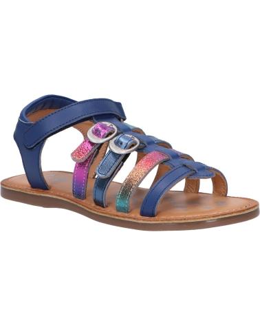 Sandalen für Mädchen und Junge KICKERS 894651-30 DIVETA 51 BLEU FONCE METALLISE