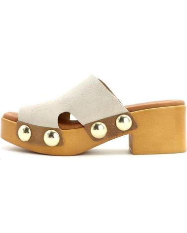 Clogs für Damen MERISSELL ZUECO PALA TACHAS TIVA 218 SAND